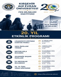 Enstitümüz 20. Yıl Etkinlik Programı
