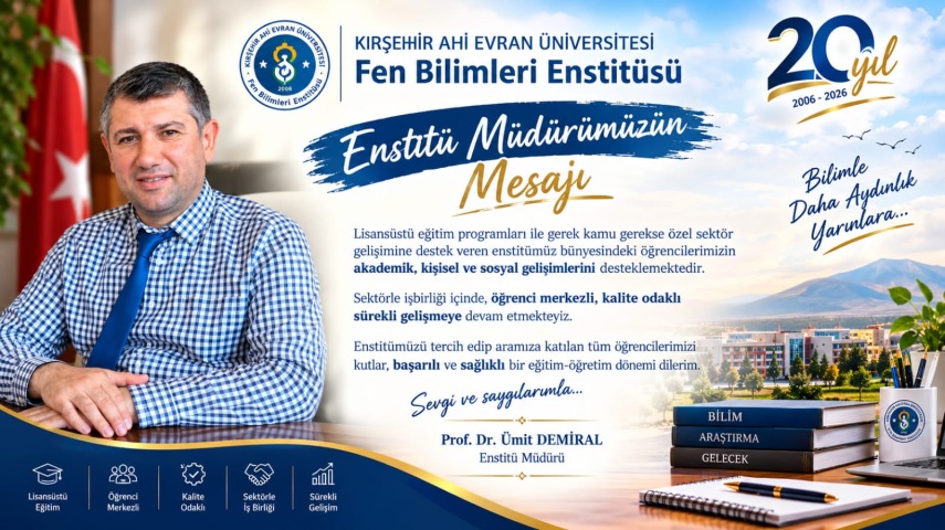 Enstitü Müdürümüzün Mesajı